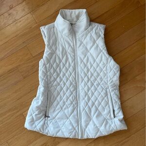 Coldwater Creek Quilted White Sleeveless Vest